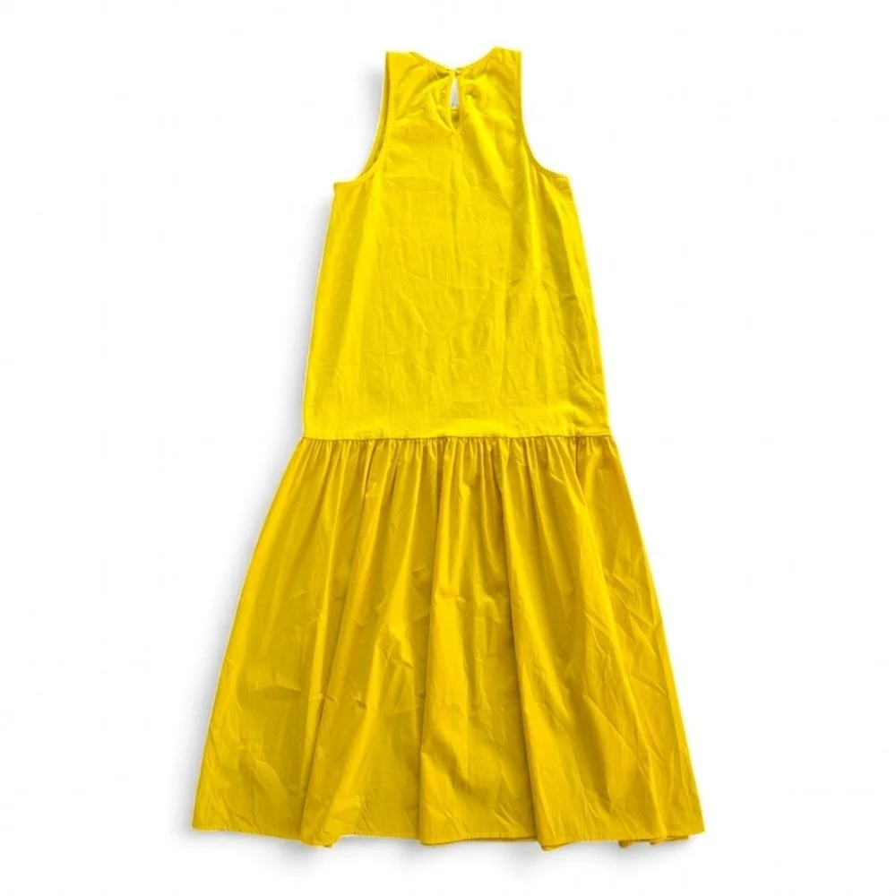 Anthropologie Yellow Drop Waist Relaxed Midi Dress XS - Picture 7 of 14